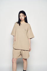 25SS エンボロゴワッフルショートパンツ ライトブラウン