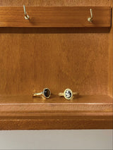 OVAL GEMSTONE GOLD RING (SATIN)