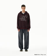 EMPTY STRIPE ZIP UP HOODIE