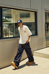 SALVAGE DOUBLE-KNEE LINE DENIM PANTS
