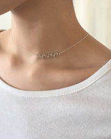 [925SILVER] RHYTHM TRIPLE HEART NECKLACE