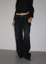 EYELET DENIM PANTS