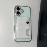 [MADE]ベーシック ミントフォン ケース (glass silver bumper)