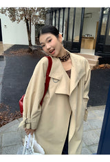 high-end wide long trench coat