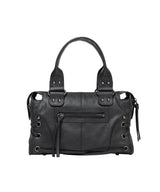 BELTED WASHING LEATHER MINI BAG (BLACK) F26QE991