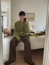 Jamie Mohair Round Crop Knit