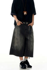 Splatter Blue Cropped Jeans