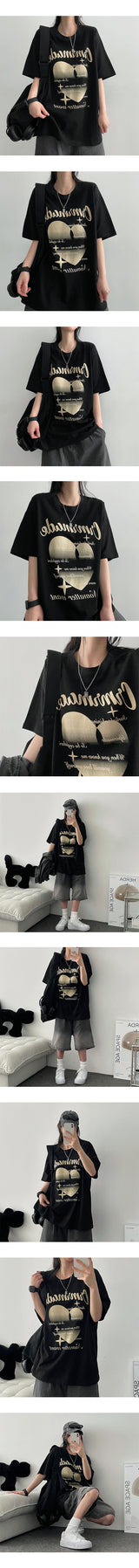 Looktel Pintuck Gradient Bermuda Black Denim Pants