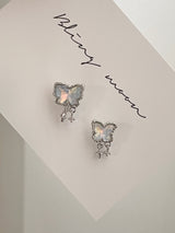 [3 color] starlight butterfly piercing / 2 sizes / twinkle opal drop unique