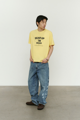 エイジスプラッターカーペンターデニムパンツ(Washed Blue)