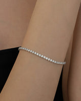 [White Gold] シグナルキュービックブレスレット