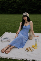 BLISSFUL FLORAL TIE-STRAP DRESS