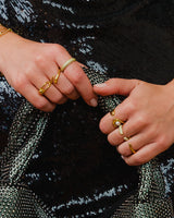 [Worn by Bvlgari Yujeong] Pave 925 Silver + 14k gold plating Dome Ring R051-02G