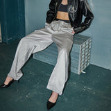 FRONT ZIP CARGO PANTS ASH GREY