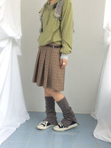 Rib Vintage Check Skirt