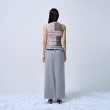 UNBALANCE SLEEVELESS TOP (COCOA)