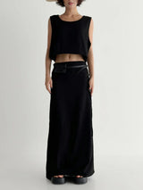 Tie Up Maxi Skirt -2 colours