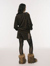 P.O.M FLUFFY SHORTS BROWN