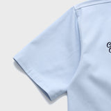ネイビーCパッチライトブルーデニムショートスリーブシャツ [Unisex]