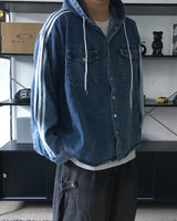 SHトラックデニムフーデッドシャツ (2C)