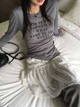 ティップトゥルーズフィットシースルー長袖Tシャツ