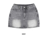 [U-DENIM/Special Product] ケイトウォッシングデニムミニスカート