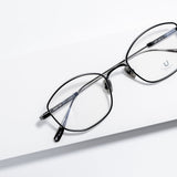 Knouun polygon titanium glasses CODE. 102. E Black N Gray