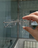 No.0834 geekchic silver glasses