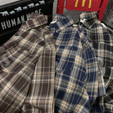 Pulse embroidered tartan checkered shirt (3 colors)