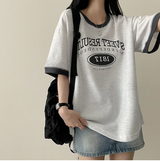 1817 カラーマッチングラウンド半袖Tシャツ