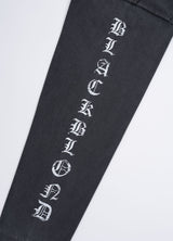 BBD Crushed Faith Pigment Long T-Shirt (Charcoal)
