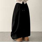 Wenli front, side pin tuck training string wide pants