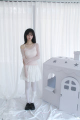 See-through layered lovely t-shirt