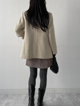 [wool95%] サンダーカラーウールハーフコート