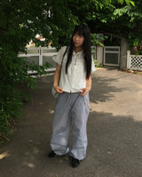Nylon zipper pants