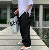 ワイビードクールアイスストリングピンタックワイドパンツ