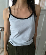 Duet Striped Contrast Layered Sleeveless Tank Top 4 Colors