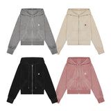 VELOUR TRAINING HOOD ZIPUP [4color]