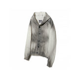 [24SS LSD COLLECTION] Spray Damaged Hooded Knit Cardigan_Grey