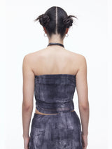 Denim Mesh Top (BK)
