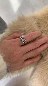 [Influencer]Star@Star@Star open silver ring