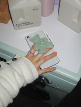 [Formica] *Glitter* Minty Bear button tok, Mag safe