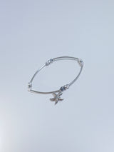 All Surgical Steel Starfish Gemstone Bracelet