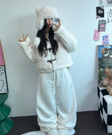 STRIPE PADDING QUILTING LONG PANTS 🖤🤍2COLOR