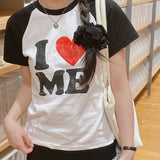 I Love Raglan Short-Sleeved T-Shirt