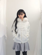 line and pleated dress