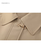 Nova Gold Burton Short Trench Jacket