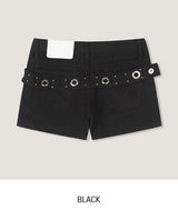 Kine Eyelet Belted Shorts