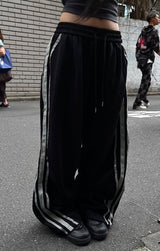 Wide Pants with Wave Edge