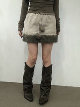 Soft Fur Brown Sweat Skirt